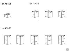 Laundry cabinet unit Oasis - available models with width cm 45