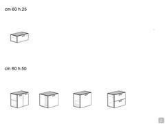 Laundry cabinet unit Oasis - available models with width cm 60