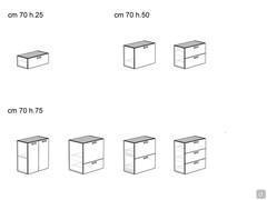 Laundry cabinet unit Oasis - available models with width cm 75