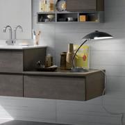 Atlantic wall-mounted bathroom cabinet - Special melamine finish with recess-grip handles