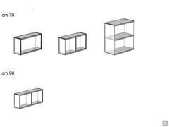 Oasis open wall units - available models with width of 70 and 90 cm