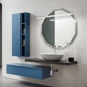 Atlantic D.50 suspended bathroom base unit with top - H8 Riviera Cross melamine