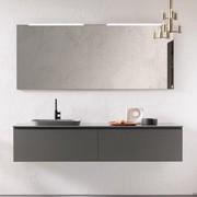 Atlantic D.50 base unit in wood-effect melamine (271 Reflex Carbon)