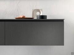 Atlantic base unit with 1 drawer in wood-effect melamine (271 Reflex Carbon)