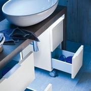 Atlantic bathroom trolley with drawers - 420 Snow White larch melamine finish (finish not available)