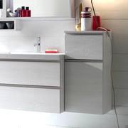 Atlantic D.37 modern bathroom cabinet with reduced depth - Special melamine finish with recess handles