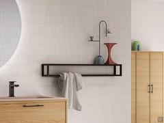 Atlantic / Frame Metal shelf in the version with top shelf and towel rack crossbar