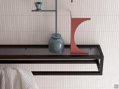 Atlantic / Frame Black aluminum shelf, also available in a brushed version