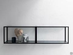 Atlantic / Frame Black aluminum shelf, juxtaposed with another module of the same size