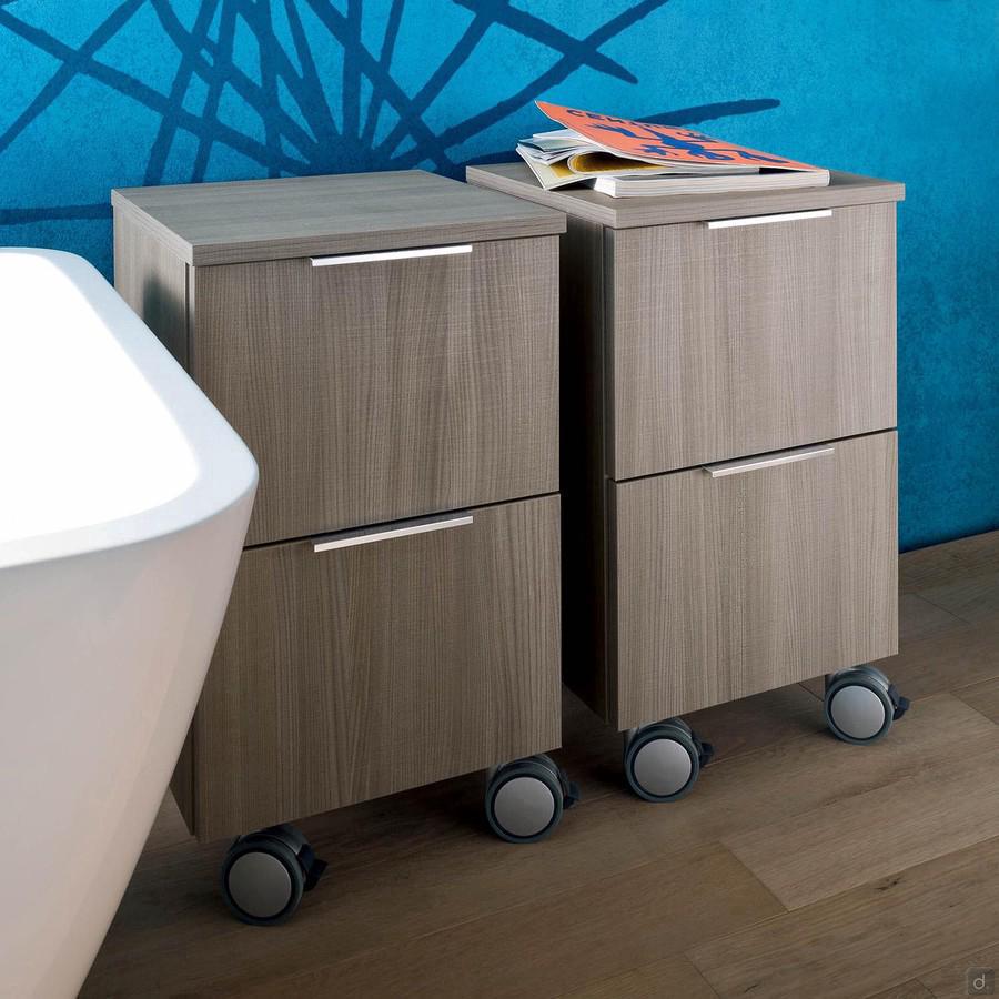 Atlantic bathroom trolley with drawers - 710 dark elm melamine finish (finish not available)