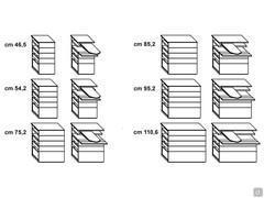 Models and Measurements - Chest of drawers with pull-out ironing board