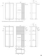 Specific measurements - 2 washing machine doors, tumble dryer and side shelf