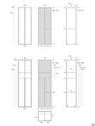 Specific measurements - 2 doors with storage compartment and side shelf