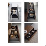 Internal organiser for drawer in orion grey or canaletto walnut finish