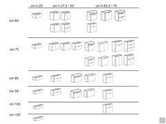 Atlantic base unit p.37 widths cm 60 / 70 / 85 / 95 / 105 / 120 - model plan in various heights