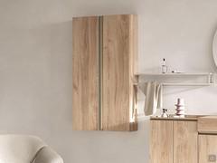 Two-door wall unit height 125 cm in wood-effect melamine finish 278 Almond