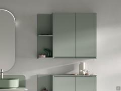 Atlantic drawer in two-door version with a width of 70 cm and a height of 75 cm.  Matt lacquered 207 Brina