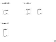 Oasis wall cabinets for laundry room - available models with width of cm 30 and 35