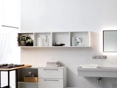 Pair of Oasis wall units with 2 compartments each - in the Reflex Pearl finish