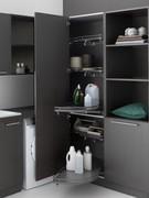 Oasis laundry-room column cupboard with pull-out trays