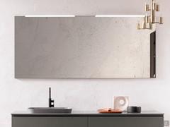 Specchiera da bagno rettangolare con faretti Quadra