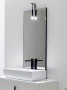 Rectangular bathroom mirror Quadra with single spotlight Pen