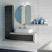 Sfera cm Ø 70 round bathroom mirror with Point lamp