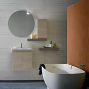 Sfera cm Ø 70 round bathroom mirror with Point lamp