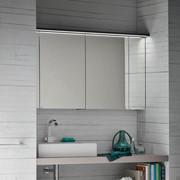 Simply bathroom mirror with storage compartment