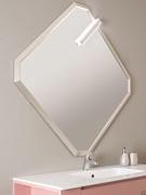 Bathroom mirror with aluminum profile Alfa in the square shape, one of three available