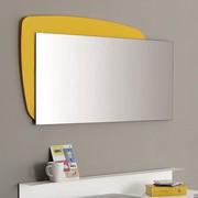 Bespoke bathroom mirror Julius with shaped colored crystal frame