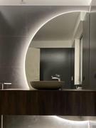 Bathroom mirror Julius custom shaped and backlit