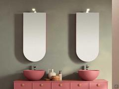 Bathroom mirror with storage cabinet Niko, with matte lacquered sides