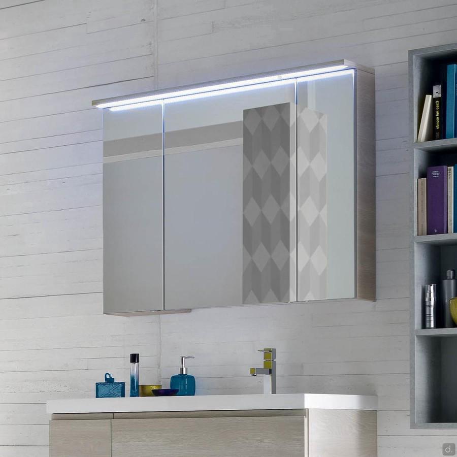 Simply bathroom mirror with storage compartment