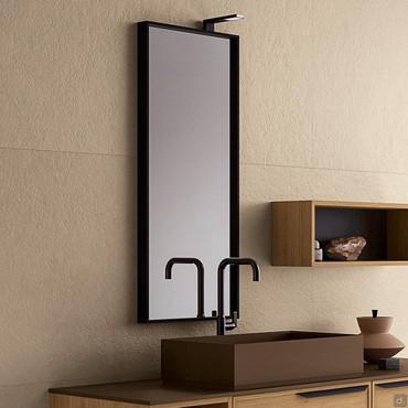 Specchio da bagno rettangolare con cornice Look