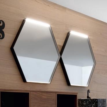 Antrim hexagonal bathroom mirror