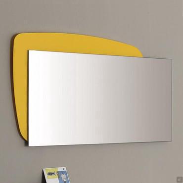 Julius bespoke bathroom mirror Julius with shaped colored glass frame