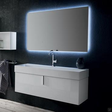 Net backlit bathroom mirror