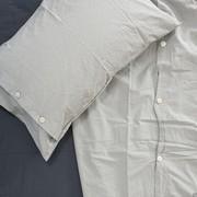 No Iron Cotton Pillowcases, baggy with wooden buttons