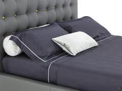 Percale cotton bed sheet set in a dark colour 