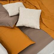 Non-iron bed sheet set, a double face version