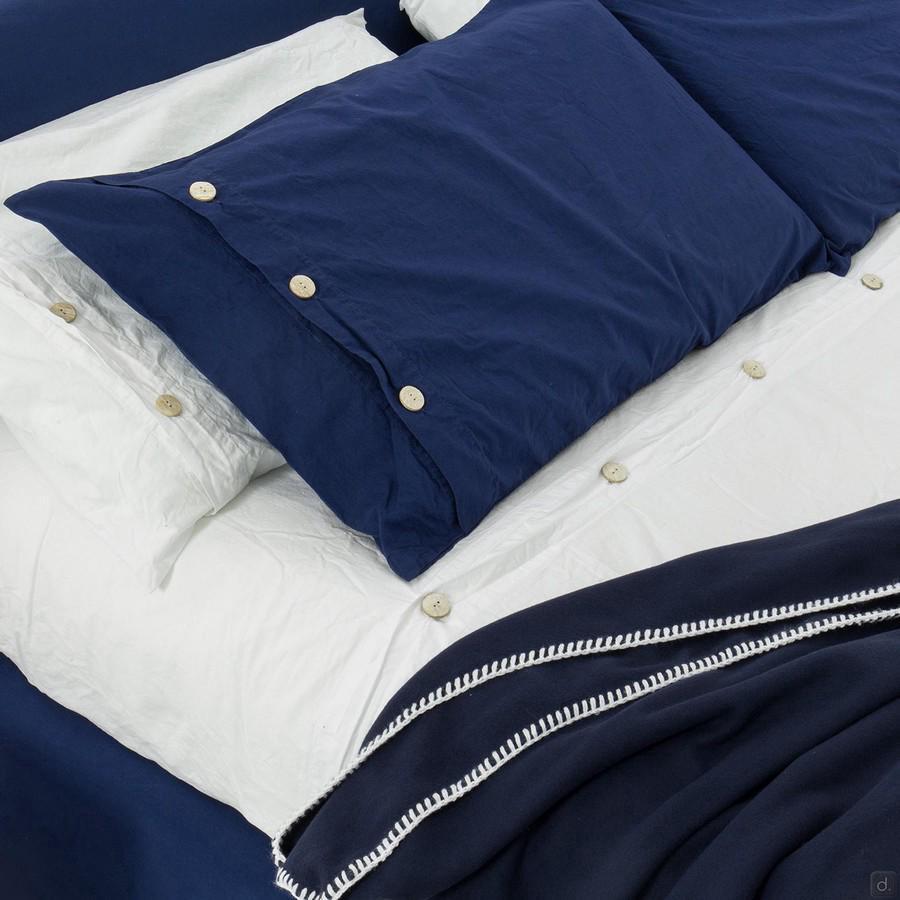 Matching No Iron Cotton Pillowcase with Buttons