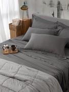 Made-to-measure mid-season sheet and quilt set in No-Iron Linen with special delavé effect