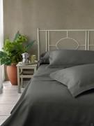 Elegant and modern sheet set in pure Peat Grey Linen