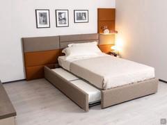 Nasua bed without headboard available with pull-out under bed