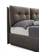 Detail of the bed Fennec Compact version with contrasting cord to the upholstery