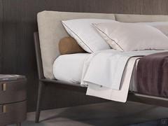 Soft, comfortable headboard cushions upholstered in faux leather or leather, also with contrast stitching