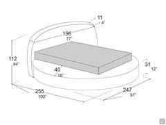 Round Satellite bed with storage box - technical scheme