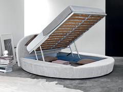 Round bed with storage box Satellite in the version with simple riser bed base