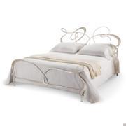 Gilded wrought iron double bed Ghirigori by Cantori